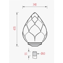 BÓNG ĐÈN LOTUS - Đầu Đèn Trang Trí Công Viên /Cảnh Quan Sân Vườn cho cột từ 3-10m