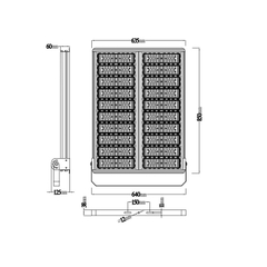 Đèn Pha LED 1000W OEM Philips - Module Chip 3030 20*50w | Mã sản phẩm ZFLIM-1000TAT