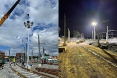Đèn Pha LED Zalaa cho Trụ Cột Giàn Nâng Hạ Chiếu Sáng Khu Trung Tâm Bến bãi Ga Tàu Đường Sắt Việt Nam ZFL-Railway 280w, 560W, 840w