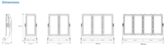 Đèn Pha LED Zalaa cho Trụ Cột Giàn Nâng Hạ Chiếu Sáng Khu Trung Tâm Bến bãi Ga Tàu Đường Sắt Việt Nam ZFL-Railway 280w, 560W, 840w