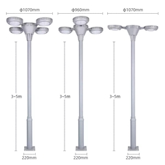 Đèn Sân Vườn Ngoại Thất Năng Lượng Mặt Trời ZG-TYD2005-2 21W ZALAA Cho cột cao 3-5m