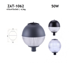 Đèn LED Chiếu Sáng Cảnh Quan Công Viên ZAT-1062 - Phù Hợp Cột Từ 3-6M với Công suất Từ 30W đến 50W