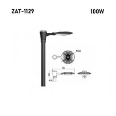 Đầu Đèn LED Chiếu Sáng Cảnh Quan Công Viên ZAT-1129 - Phù Hợp Cột Từ 3-6M với Công suất Từ 30W đến 100W