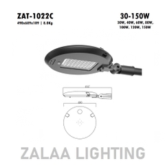 Đèn LED Chiếu Sáng Cảnh Quan Công Viên ZAT-1022C - Phù Hợp Cột Từ 3-6M với Công suất Từ 30W đến 150W