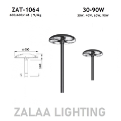 Đèn LED Chiếu Sáng Cảnh Quan Công Viên ZAT-1064 - Phù Hợp Cột Từ 3-6M với Công suất Từ 30W đến 90W