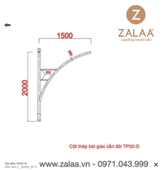 Cột đèn bát giác, cần đơn mã số STP02-D (chiều cao 6m - 11m)