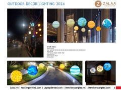 Đèn LED Trang trí Mô Phỏng Hình Quả Địa Cầu Zalaa cho các Dự án chiếu sáng cảnh quan Sân vườn, Công viên, điểm Checkin