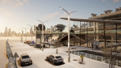 Trụ 2 Đèn Đường Cao 11M Hiện Đại Kiểu Mới ZALAA Msp ZCD-QN1-H11-200W*2