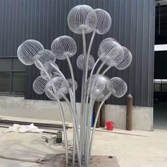 Trụ Cột Đèn LED Kiểu dáng Chùm Hoa Bồ Công Anh Tròn phát sáng đổi màu cho phố đi bộ