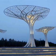 Trụ Đèn Deco Kiểu Cây Xanh 1 Tán To Khổng Lồ ZALAA RGB đổi màu cho Công viên vườn ánh sáng công cộng