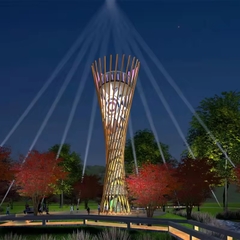 Trụ Đèn ZALAA Mô Hình Lọ Cắm Hoa Khổng Lồ RGB đổi màu chiếu sáng khu trung tâm, công viên - LED Motif Light