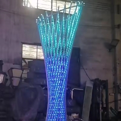 Trụ Đèn ZALAA Mô Hình Lọ Cắm Hoa Khổng Lồ RGB đổi màu chiếu sáng khu trung tâm, công viên - LED Motif Light