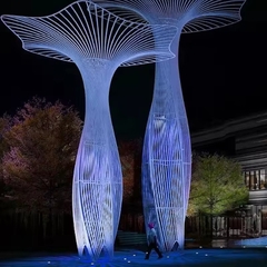 Trụ Đèn ZALAA Mô Hình Lọ Cắm Hoa Khổng Lồ RGB đổi màu chiếu sáng khu trung tâm, công viên - LED Motif Light