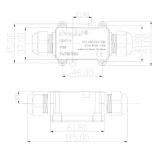 Hộp Chống Thấm Nước 2 Đầu Deenlai FSH711-2 Ngoài Trời IP68 - Linh kiện đèn led Zalaa