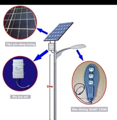 Đèn đường năng lượng mặt trời sử dụng song song điện lưới AC220 công suất 100w mã ZLSCC100