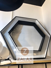 Đèn thả trần văn phòng hình lục giác rỗng giữa ánh sáng viền, chiều dài cạnh 500mm, 72w