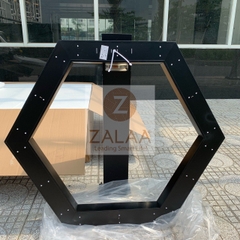 Đèn thả trần văn phòng hình lục giác rỗng giữa ánh sáng viền, chiều dài cạnh 500mm, 72w