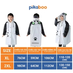 Áo mưa trẻ em cao cấp Pikaboo, chất liệu Eva dày dặn chống thấm nước tốt, họa tiết dễ thương cho bé