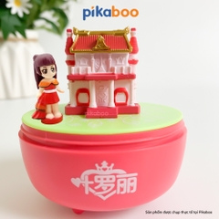 Đồ chơi hộp nhạc vặn cót Pikaboo, công chúa di chuyển xung quanh lâu đài âm thanh du dương