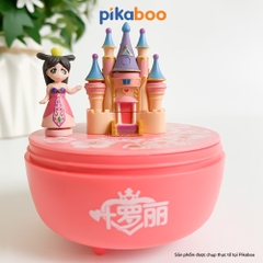 Đồ chơi hộp nhạc vặn cót Pikaboo, công chúa di chuyển xung quanh lâu đài âm thanh du dương