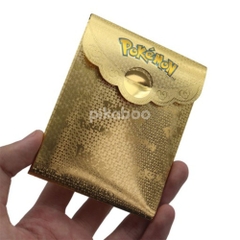 Thẻ bài Pokemon bộ 10 thẻ bài màu vàng kim cao cấp