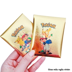 Thẻ bài Pokemon bộ 10 thẻ bài màu vàng kim cao cấp