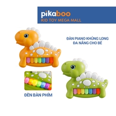 Đồ chơi đàn piano khủng long cao cấp Pikaboo, âm thanh vui nhộn, chất liệu nhựa an toàn cho bé