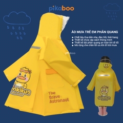 Áo mưa trẻ em cao cấp Pikaboo, chất liệu Eva dày dặn chống thấm nước tốt, họa tiết dễ thương cho bé