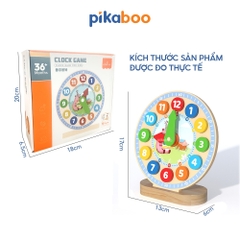 Đồ chơi giáo dục đồng hồ số học gỗ Pikaboo