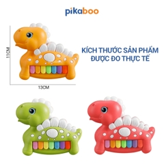 Đồ chơi đàn piano khủng long cao cấp Pikaboo, âm thanh vui nhộn, chất liệu nhựa an toàn cho bé