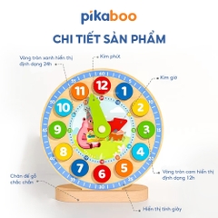 Đồ chơi giáo dục đồng hồ số học gỗ Pikaboo