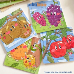 Bộ tranh ghép hình bằng gỗ Pikaboo đa dạng các chủ đề cho bé