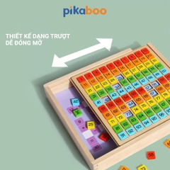 Bảng gỗ số tập đếm từ 1 đến 100 Pikaboo