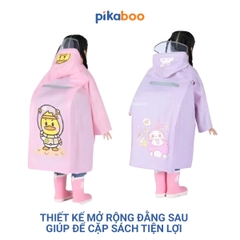 Áo mưa trẻ em cao cấp Pikaboo, chất liệu Eva dày dặn chống thấm nước tốt, họa tiết dễ thương cho bé