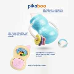 Bộ xúc xắc gặm nướu cao cấp 8 món Pikaboo, xúc xắc kết hợp silicone mềm cao cấp an toàn cho bé