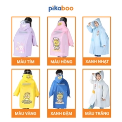 Áo mưa trẻ em cao cấp Pikaboo, chất liệu Eva dày dặn chống thấm nước tốt, họa tiết dễ thương cho bé