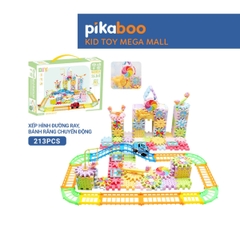 Đồ chơi xếp hình đường ray bánh răng chuyển động Pikaboo