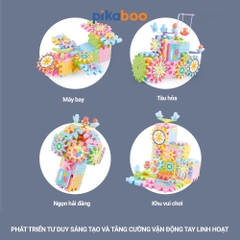 Đồ chơi xếp hình đường ray bánh răng chuyển động Pikaboo