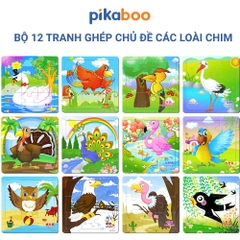 Bộ tranh ghép hình bằng gỗ Pikaboo đa dạng các chủ đề cho bé