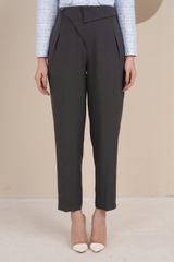 23027G85 - Quần baggi tuýp si ghi,cạp tà bong