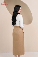 34005N95 - Chân váy xòe xếp ly cạp trang trí