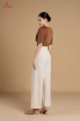 AS126N95 - Áo saquin nâu ngực tạo xoắn