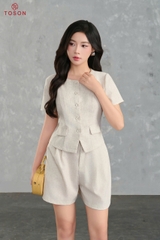 B1227 - Bộ đũi đốm hồng: Áo + Q short