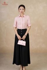 14062P65 - Áo tay lỡ, tơ hồng in hoa