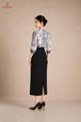 11134 - Áo tay lỡ, linen in họa tiết
