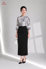 11134 - Áo tay lỡ, linen in họa tiết