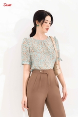 23113N52 - Quần nâu dánh baggi, cạp phối cá.