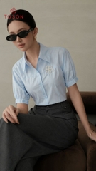 11145 - Áo sơ mi thô cổ đức tay lỡ