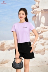 AP233 - Áo phông croptop, dáng ôm, in chữ Hello