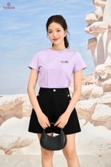 AP233 - Áo phông croptop, dáng ôm, in chữ Hello